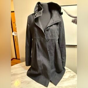 DKNY dark grey petite coat size 2